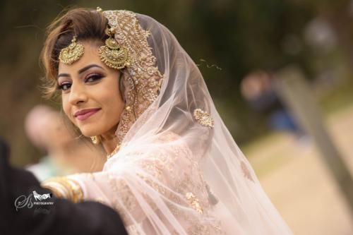beautiful shy bride