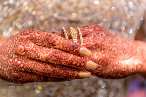 bride wearing bangles